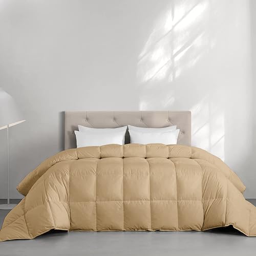 Image of Restful Sleep All Weather Comforter Single Bed Size - Dohar /Rajai /Blanket /Duvet -250 GSM Quilt Soft Microfiber Fill Single Size (60 inchX90 inch) - Beige Color