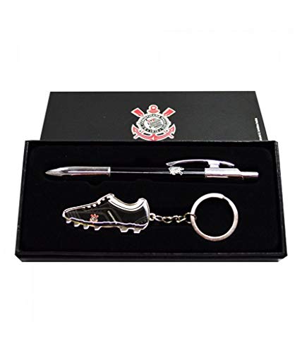 Kit Caneta Roller Ball + Chaveiro Chuteira - Corinthians