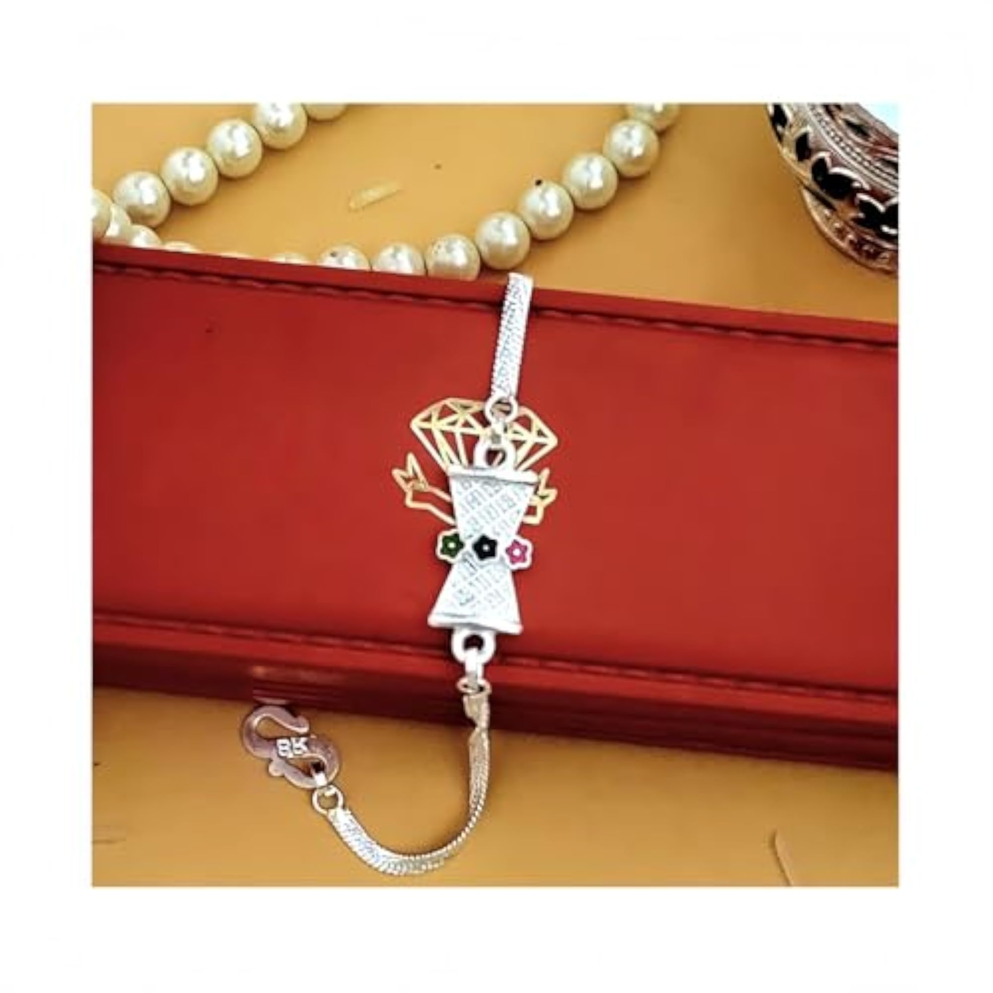 Designer Rakhi Set for Brother and Bhabhi, Evil Eye Bracelet