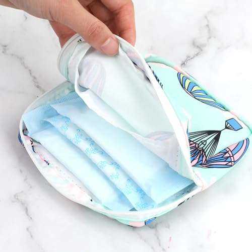 Image of QfwdfcTrenz 3Pcs Sanitary Napkin Storage Bag Period Bag for Teen Girls Zipper Menstrual Pad Bags Tampon Pouch Nursing Pad Holder Menstrual Cup Pouches Portable Reusable Pads Pouch