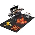 90x48 inchs Extra large Grill Mat for Outdoor Grill?Oversized Outdoor Grill Deck Protector?Blackstone Floor Mats for Outdoor Grill Patio Mat?Fireproof Mat for Under Grill,Fireproof deck Grill Mats