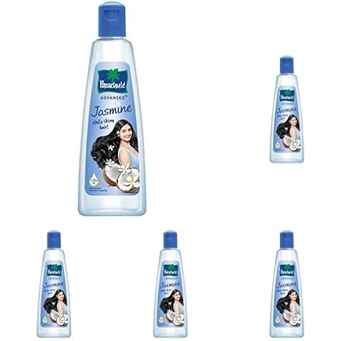 Parachute Advansed Jasmine Enriched Coconut Hair Oil - 10.1 fl.oz. (300ml) - Gives Strong, Shiny Hair (Pack of 5) Cover