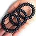 Leenchiry 20 Pieces Traceless Spiral Hair Ties No Damage Elastics Coil Hair Ties No Crease Phone Plastic Hair Bands Spiral Bracelets Ponytail Holders for Women and Girls - Matte Black