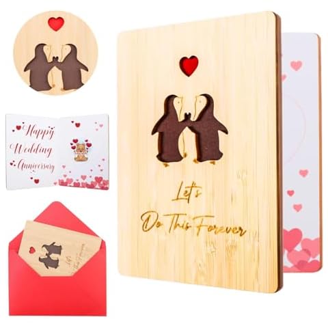 Personalised Bamboo Wedding and Anniversary Cards Cover