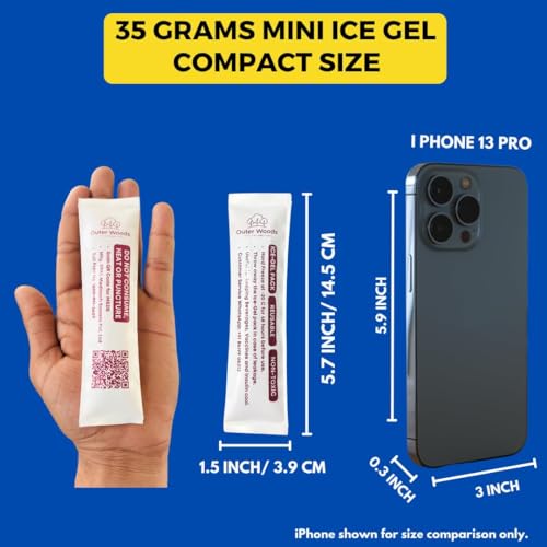 Image of Mini Ice Gel Pack Set | For Keeping Insulin, Vaccines, Drinks & Food Cool | Helpful in Cold Therapy | Ice Packs | Cold Packs (Mini, 12, count)