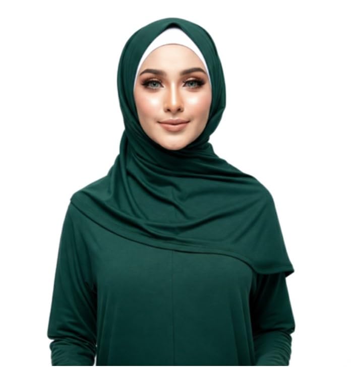 Designer 100% Jersey Hijab, Soft and Skin-friendly, Lightweight Drape, Breathable and Comfortable, Long Pashmina Shawl