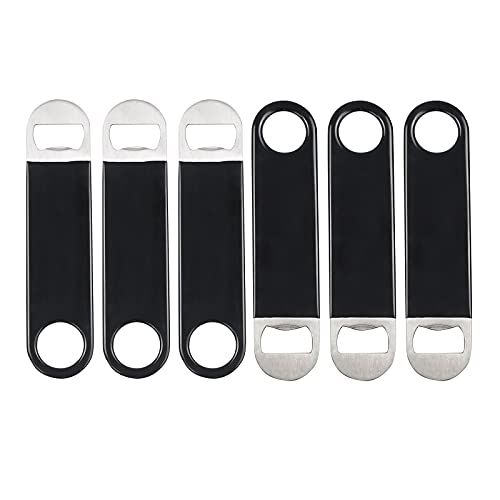 Tstorage Barkeeper Bierflaschenöffner aus schwarz beschichtetem Edelstahl, 6er Pack Cover