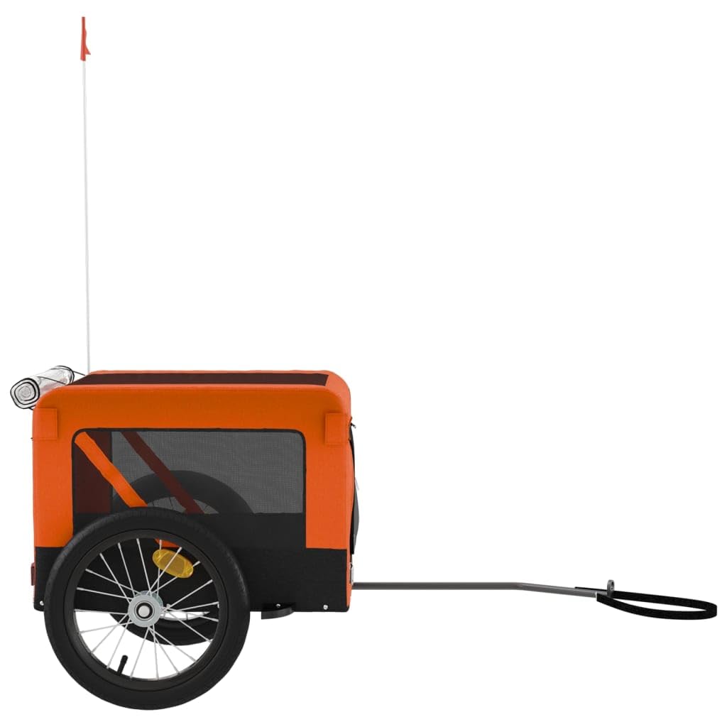 Remolque de bicicleta para perros, color amarillo y negro, de tela Oxford y hierro, plegable con ventana de red, capacidad de carga, 54,5 x x x para excursión, ciudad y parque