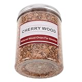 Veemoon Cherry Wood Smoking Chips 125g Medium Size for Cocktail Smoker, BBQ Flavor Enhancer for Meat