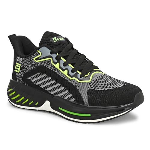 Image of Birde Men's Sports Shoes for Gym, Walking, & Running Lightweight Comfortable Sports Shoes | Colour - Grey EVA-TPR-TPU Jaquard Knit Sports Shoes
