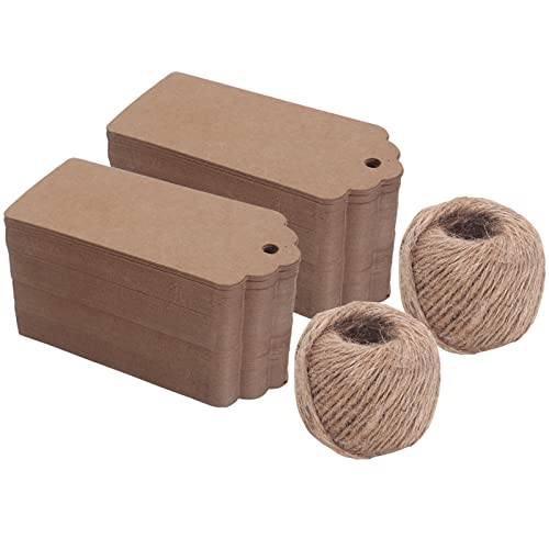 Étiquettes en papier kraft pour cadeaux de Noël et décoration de mariage champêtre