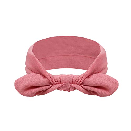 Image of DRESHOW 8 Pack Headbands for Women Bow Knotted Hair Band Facial Cloth Rabbit Ears Running Sport Elastic Hair Wrap