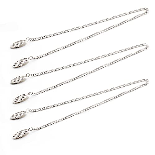 TIANLIN 3 Pinces à Serviettes en Métal, Chaîne de Bavoirs de Tablier de Serviette de 55 cm, Chaîne de Pince de Fixation de Serviette, Pour Adultes et Seniors Accessoires de Table Cover
