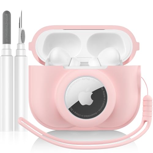 LDSXAY 2 in 1 Silicone Case Compatible with AirPods Pro 2 and AirTag, Shockproof Protective Case...