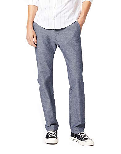 Dockers Men's Straight Fit Ultimate Chino with Smart 360 Flex (Regular and Big & Tall), Navy Ash Blue, 38Wx29L