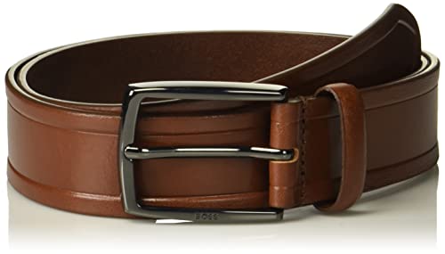 BOSS Men's Tonal Stitching Leather Dress Belt