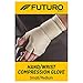 FUTURO Hand and Wrist Compression Glove, Provides Support and Compression to Arthritic and Painful Hand Joints, Small/Medium, Beige