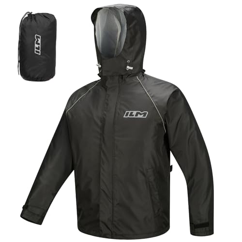 Chaqueta impermeable moto reflectante con cubrezapatos oculto para lluvia intensa ILM RS03