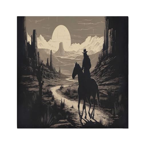 Servilletas de Tela Satinadas Western Desert Cowboy x6 miniatura 1
