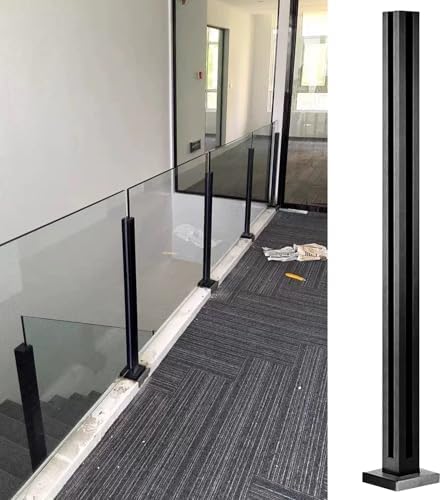 Glass Balustrade Post Clamp Bracket for Indoor & Outdoor Use - 135cm Railing System for Stair, Balcony, Attic, Pool, Porch