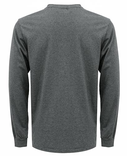 Image of BOCOMAL FR Shirts Flame Resistant Shirt 5.5oz 100% Cotton Light Weight CAT2 Fire Retardant Henley Shirts