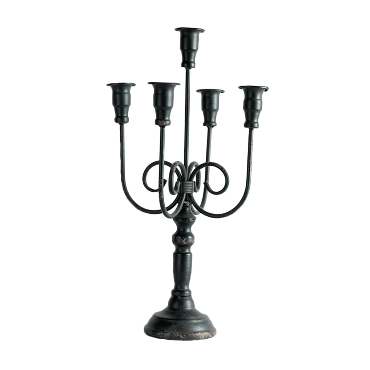 TOPBATHY 1Pc Candeliere 5 Bracci Supporto Di Decorazione Di Cerimonia Nuziale Finiture In Metallo Tealight Supporto Di Vitnage Tealight Titolare Decorazione In Metallo