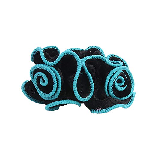 6 Pack Fancy Hair Scrunchies Lace Flower Hair Ties Floral Headbands Ponytail Holder Floral Hair Bobbles Velvet Scrunchy For Women (6 Colors Pack) #TOP1