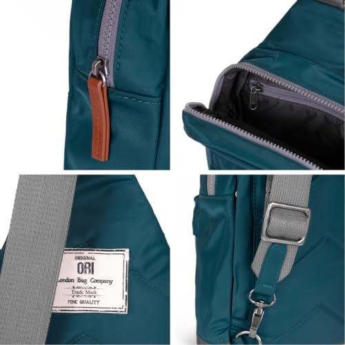 Image of ORI LONDON Crossbody Bag - Nylon Travel Sling Bag for Women & Men with Chunky Zippers - The Willesden