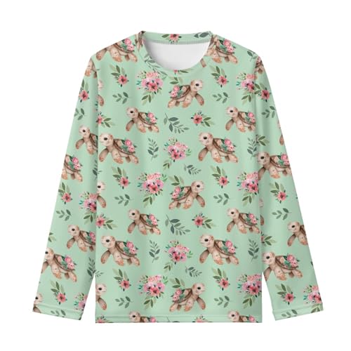 Image of Renewold Boys Girls Tees Kids T-Shirt Long Sleeve Crewneck T Shirts Casual Athletic Tops Clothing for Home School Travel