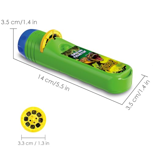 Pup Go Projektor Taschenlampe Dinosaurier für Kinder ab 3+ Jahren, Weihnachtsgeschenke & Nikolaus Geschenke für Jungen, 3 Disks 24 Bilder, Geschichte Diashow Beamer,Dinosaurier Spielzeug