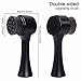 Beomeen Face Brush 2 in 1, Facial Cleansing Exfoliating Scrubber Brush, Silicone Double Side Manual Face Wash Scrub Brush with Soft Bamboo Charcoal Fiber for Deep Pore Cleansing, Massaging, Skin Care