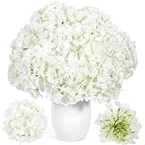 Auihiay 16 Pieces 6 inch Silk Hydrangea Flowers Artificial Flowers with Stems for Wedding Home Decorations