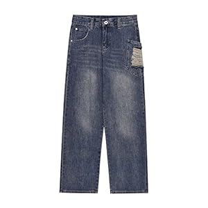 Heren retro denim broek modetrend persoonlijkheid knappe veelzijdige outdoor gewassen rechte ademende lichtgewicht jeans