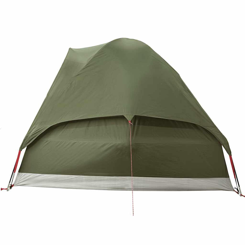 Tienda de campaña 2 personas verde oliva impermeable con doble techo extraíble, poliéster revestimiento de PU, postes de fibra de vidrio ligero, montaje fácil, E-Port para cable