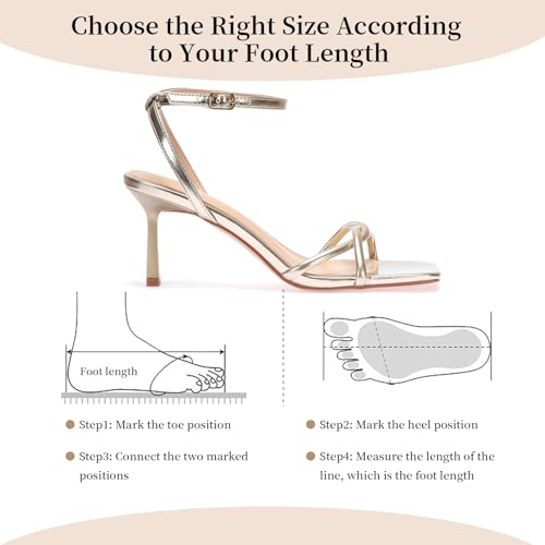 Image of Womens Sandals Strappy Kitten Heels for Women Square Open Toe Strappy Heels Comfortable Heels for Party, Wedding and Daily Wearing,