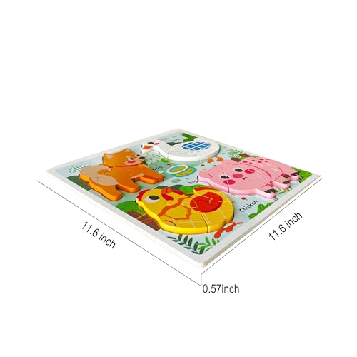 Puzzle de Animales de Granja de Madera Montessori para Niños de 2 a 4 Años miniatura 6