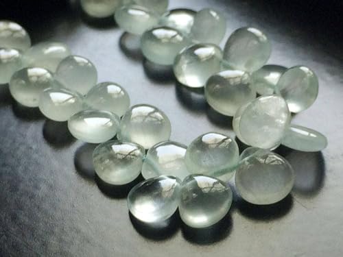 Aigue-marine uni en forme de cœur de 15 pouces pour création perles - 7