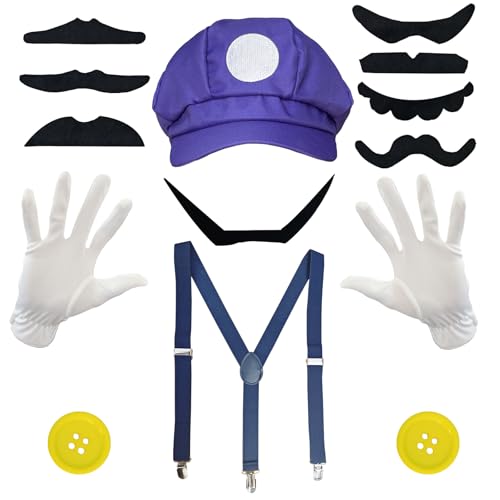 DTAOZFA 13 accesorios de disfraz de Super Brothers, disfraz de Super Bros para cosplay, disfraz de carnaval para adultos, gorro