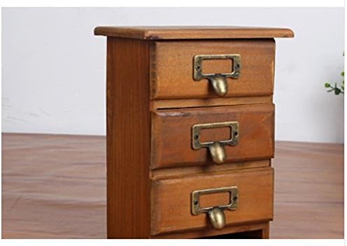 Storage Box Wooden Three Layer With Drawer Cabinet Old Solid Wood Office Supplies Tool Organization Japan Style
