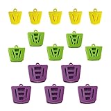 Leewoth 15PCS Dental Oral Silicone Mouth Prop Bite Blocks, Dental Blocks Multi Size Dental Mouth Ope