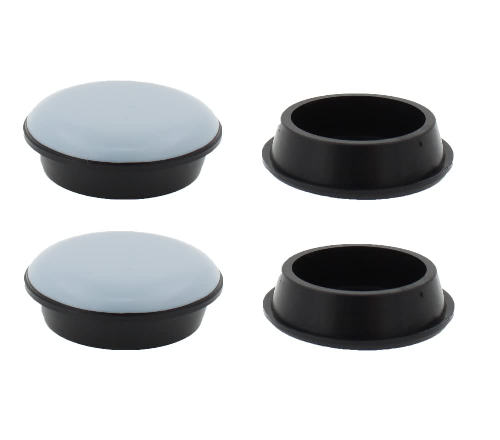 Lifeswonderful - 4x EasyMove PTFE Teflon Glider Furniture Castor Cups - 30mm