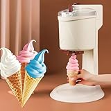 1 Litre Household Ice Cream Machine, Soft Ice Cream Machine for Home, DIY, Easy to Clean, Easy to Use, Mini Fruit Soft Ice Cream Machine for Home, Bar, Cafe