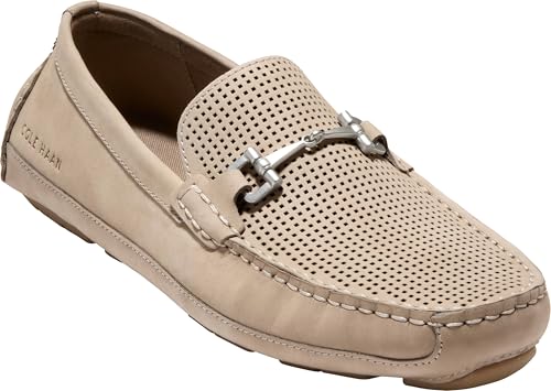 Cole Haan Men's Wyatt Bit Drivers Driving Style Loafer, LT Sesame NBK/Gum, 114