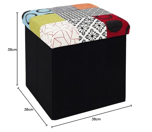 Puf plegable 2en1 con almacenamiento resistente hasta 110 kg modelo HD6506 4