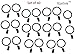TEJATAN - 2 Inch - Set of 40 - Metal Curtain Rings with Clips and Eyelets - TEJATAN (Also Known as Rings with Curtain Clips/Curtain Clip Rings/Drapery Rings)