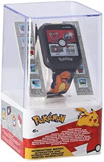 Accutime Kids Pokemon Pikachu Black Educational Learning Touchscreen Smart Watch Toy for Boys, Girls, Toddlers - Selfie Cam, Alarm, Calculator & More (Model: POK4231AZ)