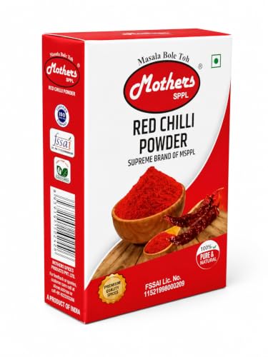 Image of MOTHERS SPPL Red Chilli Powder 100 gram, Lal Mirch Powder Patna Quality Lal Mirchi Powder Perfect for Cooking, Pickles, Gravies & Traditional Indian Dishes
