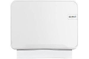 EZbrnd Wall Mount MULTIFOLD Paper Towel Holder for Kitchen and Bathroom, White - 3200-EZ