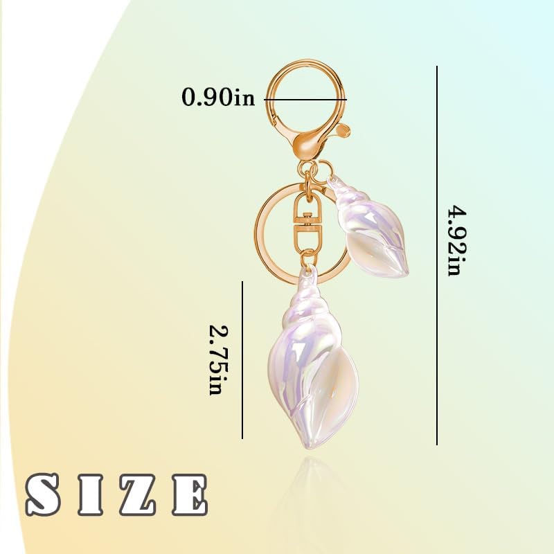 YALLNASL Beach Bag Accessories for Women Girls Beach Keychains for Purse Tote Bag Seashell Charms for Handbag Backpack Shell - Image 2