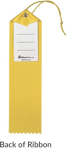 Miniatura 2 de RibbonsNow Cintas de premio excepcionales - 25 cintas amarillas con tarjeta y cuerda